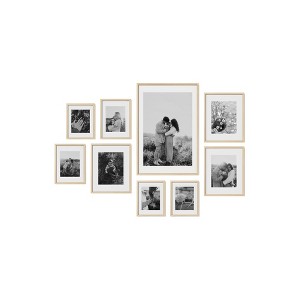 Haus and Hues Lincoln Gallery Wall Frame Set with Real Glass and Mat - 1 of 4