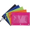 Paaaawaters Binder Pencil Pouch with Zipper Pulls, Pencil Pouch for 3 Ring Binder Pencil Case with Clear Window Bluk 5 Pack for Office School Suppli - 2 of 4