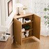 Dovelina Corner Cabinet Multifunctional Storage Sideboard with Interior Adjustable Shelves for Living Room - 4 of 4
