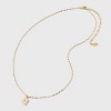 14K Gold Dipped Enamel "Q" Initial Pendant Necklace - A New Day™ Gold/White - 2 of 4