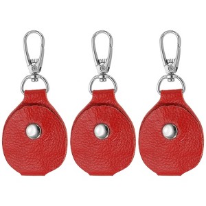 Unique Bargains Genuine Leather Portable Metal Key Fob 3 Pcs - 1 of 4