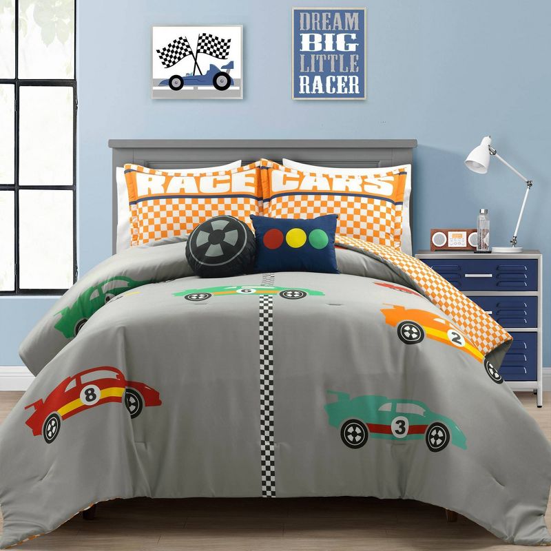 Kids' Racing Cars Reversible Oversized Comforter Set - Lush Décor, 1 of 11