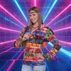 Forum Novelties 60's 70's Hooded Rainbow Costume Jacket Adult Standard - 3 of 4