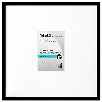 Americanflat 14x14 Picture Frame in Black - Use as 4x6 Picture Frame with Mat or 14x14 Frame Without Mat