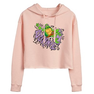 Women's - Teenage Mutant Ninja Turtles - Donnie Cropped Graphic Hoodie - 1 of 3