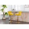 Grungis Velvet Swivel Bar Stools with Footrest Set of 2,Counter Stools with Tufted Back and Adjustable Height,Kitchen Chair for Kitchen Island - 4 of 4