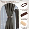 Unique Bargains Cotton Hand-Woven Decorative Drape Curtain Tiebacks with Wood Club - 3 of 4