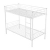 VYNXARIA Twin Over Twin Metal Bunk Bed with Storage - Elegant White - 3 of 4