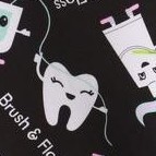 stretch fabric black - brush and floss