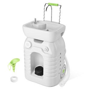 Yescom 45L Portable Sink Hand Wash Station with Pump 12 Gallon Washing Outdoor Travel Camping Booth White - 1 of 4