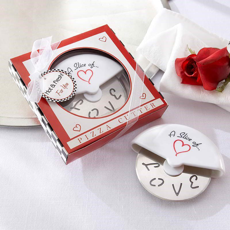 Kate Aspen "A Slice of Love" Stainless-Steel Pizza Cutter in Miniature Pizza Box, (Set of 4) | 13015NA, 2 of 6
