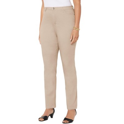 Catherines Women's Plus Size Sateen Stretch Pant