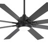 Airsurfer 65/72-In Matte Black Ceiling Fan with Color-Changing LED Light, Black & Deep Walnut 8 Blades, Remote Included, Modern Silent DC Motor Design - 3 of 4