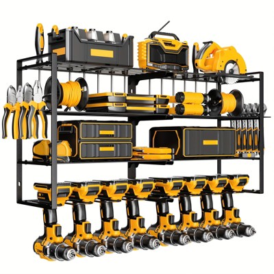 MaseiKar Large Garage Shelving Heavy Duty, Power Tool Organizer Wall Mount, Garage Organization Storage Shelves, Utility Racks For Garage Workshop