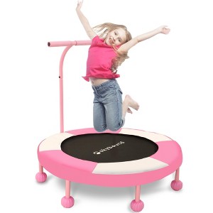 UNISOAR 36 Inch Indoor Trampoline for Kids Toddler Trampoline with Upgraded 2.0mm Steel Pipe and Handlebar - Mini Indoor Trampoline for Kids Age 3 Up - 1 of 4