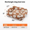 Dog Beds Large Sized Dog - Washable Furry Pet Beds, Rectangle Orthopedic Corduroy Fleece Puppy Beds with Removable Zipper Cover - 2 of 4