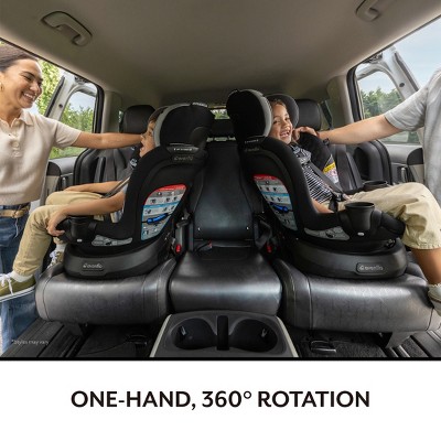 Evenflo Revolve 360 Slim 2-in-1 Rotational Convertible Car Seat - Canton Black