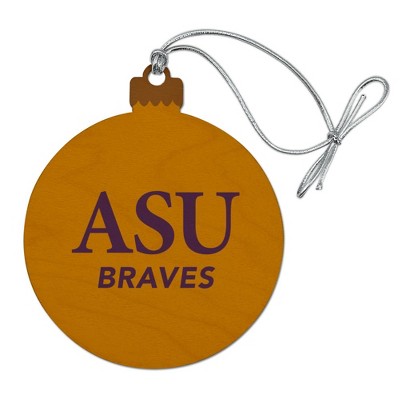Alcorn Secondary Logo Wood Christmas Tree Holiday Ornament