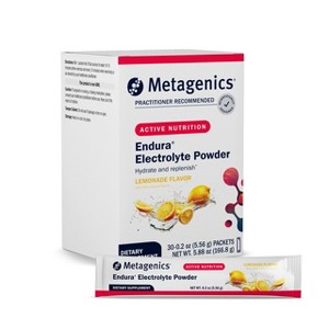 Metagenics Endura Electrolyte Powder—Hydrating packets with ascorbic acid & calcium, non-GMO, gluten-free, vegetarian, lemonade flavor, 30 ct. - 1 of 4