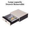 UNISOAR Biometric Fingerprint safe, Slide-Away Leather Wrapped Jewelry Storage Safe, Drawer Safe for Home and Vehicle - 3 of 4