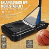 SKONYON 32" Adjustable Outdoor Basketball Hoop, 5-7ft Portable Basketball Goal for Kids - 3 of 4