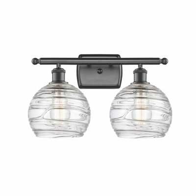 Athens Deco Swirl - 2 Light Bath Vanity In Industrial Style-11.25 Inches Tall and 18 Inches Wide