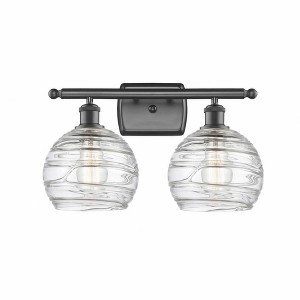 Athens Deco Swirl - 2 Light Bath Vanity In Industrial Style-11.25 Inches Tall and 18 Inches Wide - 1 of 1