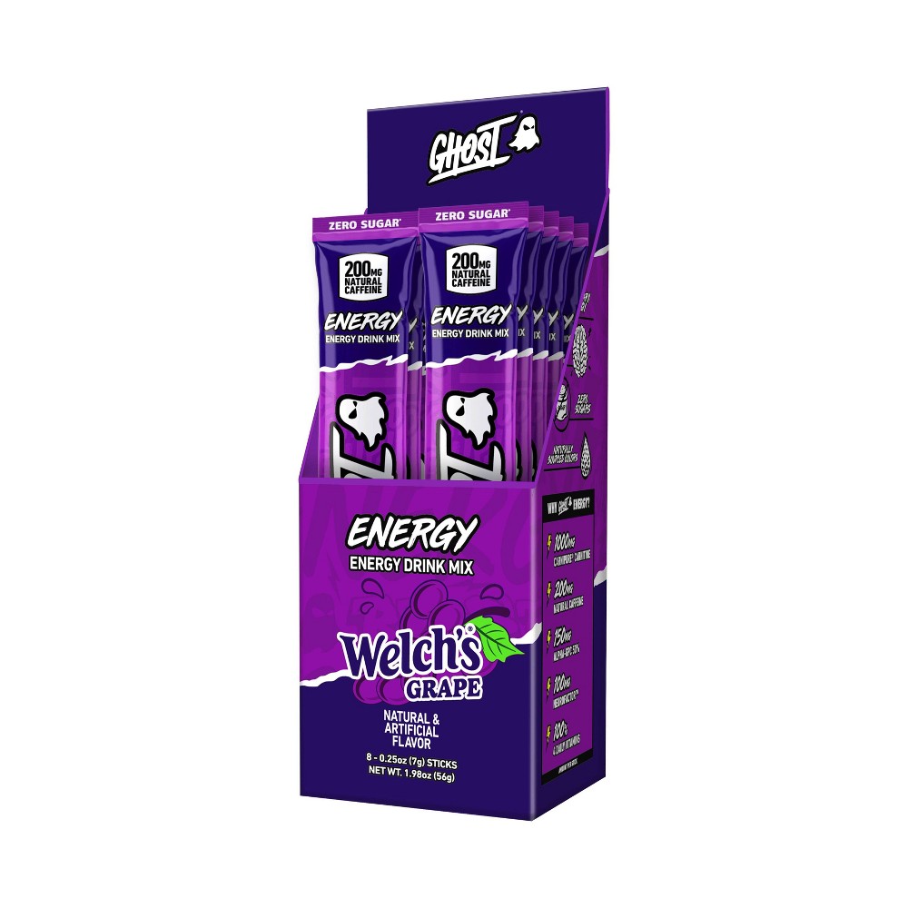 GHOST Energy Drink Mix - Welch's Grape - 8pk