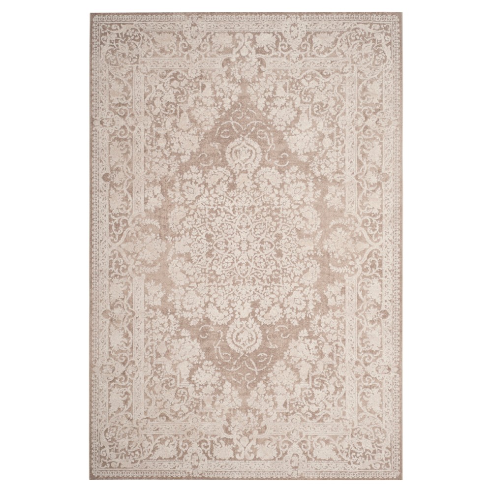 6'x9' Beige/Cream Medallion Loomed Area Rug - Safavieh