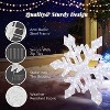 VINGLI 2.6FT Lighted Christmas Outdoor Snowflake Decorations, Christmas Yard Decorations with 200 Prelit LED, Plug-in - 4 of 4