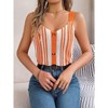 Clearlove Womens Vest Top Knit V Neck Sleeveless Button Down Vintage Casual Streetwear Summer Slim Fit Tank Tops - 4 of 4