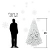 SEVOBAL Artificial Trees 6ft White Christmas Tree with 760 Tips Hinged Artificial PVC Tree Pre Lit Artificial Christmas Tree, White, 36"*10"*72" - 4 of 4