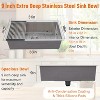 Drop-In Kitchen Sink Workstation, 304 Stainless Steel Topmount Single Bowl, Deep Basin Sink, Includes Accessories for Bar & Commercial Kitchens - 2 of 4