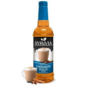 Syruvia Sugar Free Cinnamon Dolce Syrup - 25.4 fl oz. Premium Flavoring Syrup For Coffee - 1 of 4