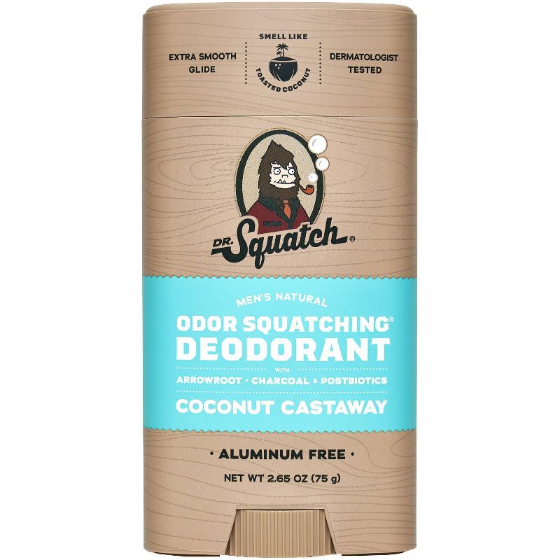 DR. SQUATCH Men&#39;s Natural Deodorant - Coconut Castaway - 2.65oz, 1 of 4