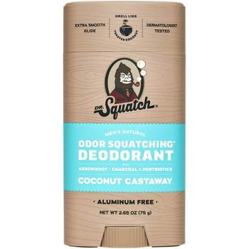 DR. SQUATCH Men's Natural Deodorant - Coconut Castaway - 2.65oz