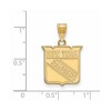 Black Bow Jewelry 10k Yellow Gold New York Rangers NHL Medium Pendant - 2 of 3