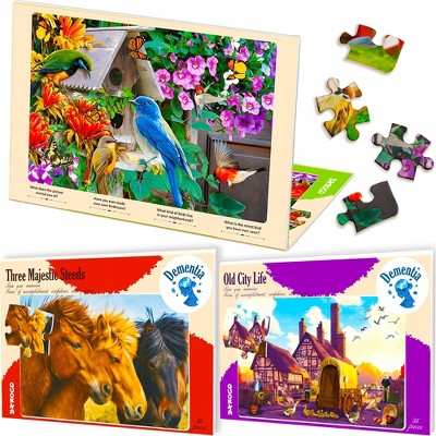 QUOKKA 13-35 Pieces Dementia Jigsaw Puzzles for Elderly - Alzheimers Activities for Seniors