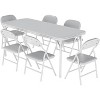 Boys and Girls Folding Table and Chairs Set of 3, Portable Table and Chair with Pu Soft Cushion, Suitable for Eating, Reading and Playing - 3 of 3