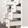 Hitow White 3 Mirrored Dresser with Lighting and Storage Drawers Carved Handles - 4 of 4
