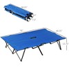VisioGear Cots, Folding Camping Cot with Carry Bag, Extra Wide Outdoor Portable Sleeping Cot for Travel Camp Beach, Blue, 49.25"*15.75"*76" - 2 of 4