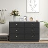 Bella Depot 6 Drawers Dresser Chest with Crystal Knobs & Decorative Painted Strip - 2 of 4