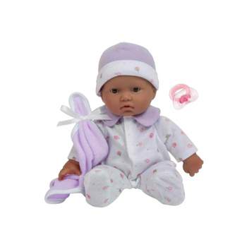 JC Toys La Baby 11" Baby Doll - Purple Outfit