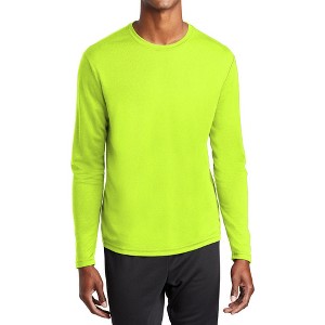 Mafoose Men's Casual Lightweight PosiCharge RacerMesh Moisture-Wicking Long Sleeve T-shirt - 1 of 4