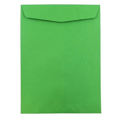 JAM Paper 10 x 13 Open End Catalog Colored Envelopes Green Recycled V0128190I