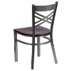 Flash Furniture Clear Coated ''X'' Back Metal Restaurant Chair - 3 of 4