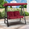 Anybear 2-person red polyester swing chair - 3 of 4