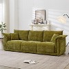 GDFStudio Austin Modern 98.5" Linen Upholstered Armrest 3-Seater Sofa with 2 Pillows - 2 of 4