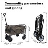 YONWAY Foldable Wagon Cart,Dual-Layer Design Beach Wagon,with All-Terrain Wheels for Camping Shopping Sports Gardening Fishing 225lbs Capacity - 3 of 4
