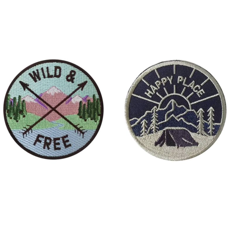 HEDi-Pack 2pk Self-Adhesive Polyester Hook &#38; Loop Patch - Wild &#38; Free and Happy Place, 1 of 8
